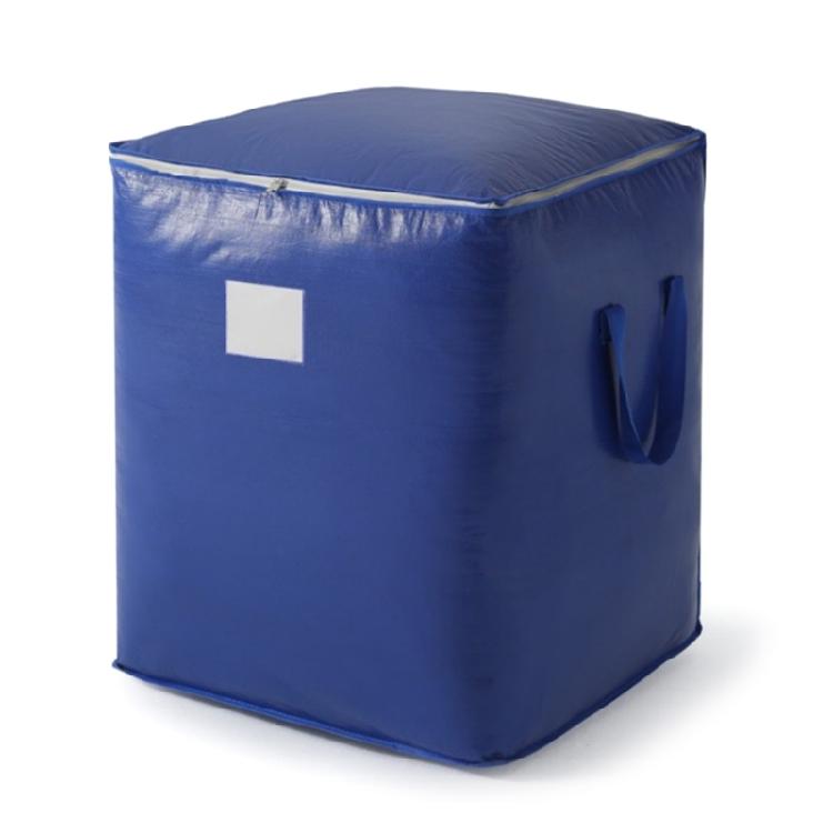 

Foldable Travel Storage Bag For Home Relocation Thickened Waterproof Reinforced Handles Space Saving Organizer Small синій