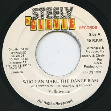 

7inch Record YELLOWMAN - Who Can Make The Dance Ram NONE Steely & Clevie 1991 Jamaica Reggae, Ska & Dub Used
