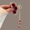 Lily of the Valley Rose Tassel Ponytail Hair Clip