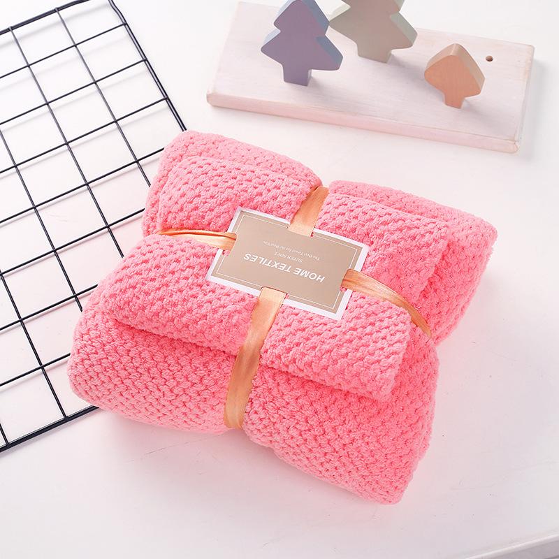 

Полотенце в клетку с ананасом, набор банных полотенец для дома, толще, чем чистый хлопок, мягкое, впитывающее, коралловый вельвет, набор с буквами 2pcs