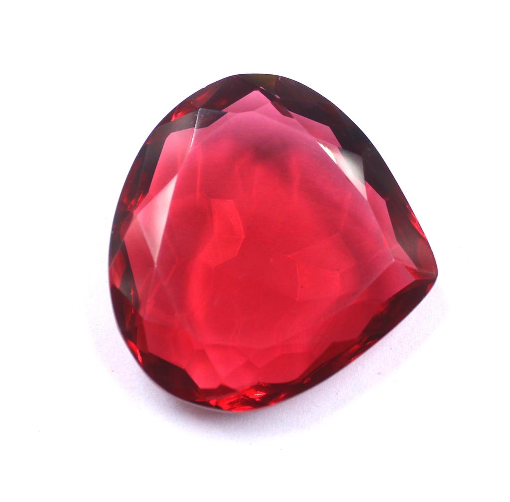 77.55 Carat Exclusive New Year Offer Red Topaz Pear Shape Lab Created Gemstone SN360