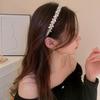 Zinc Zinc Alloy Rhinestone Headband Geometric Women Hair Hoop Temperament Bridal Wide Headband  Birthday Gift