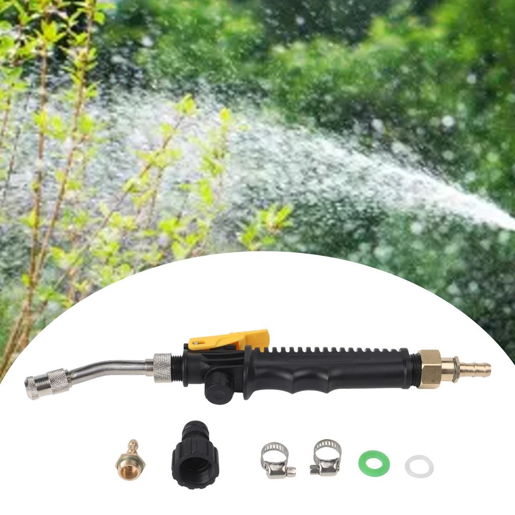 High Pressure Water Spray With Detachable Long And Short Brass Nozzle Adjustable Stainless Steel Brass Spray Garden Wash Tool