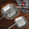 ZISIZ Retro Gold Square Stainless Steel Snack Plate
