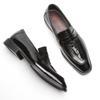 Luxury Genuine Leather Shoes Crocodile Pattern Classic Style Men‘s Loafers Wedding Business Slip On Pointed Toe Black Brown