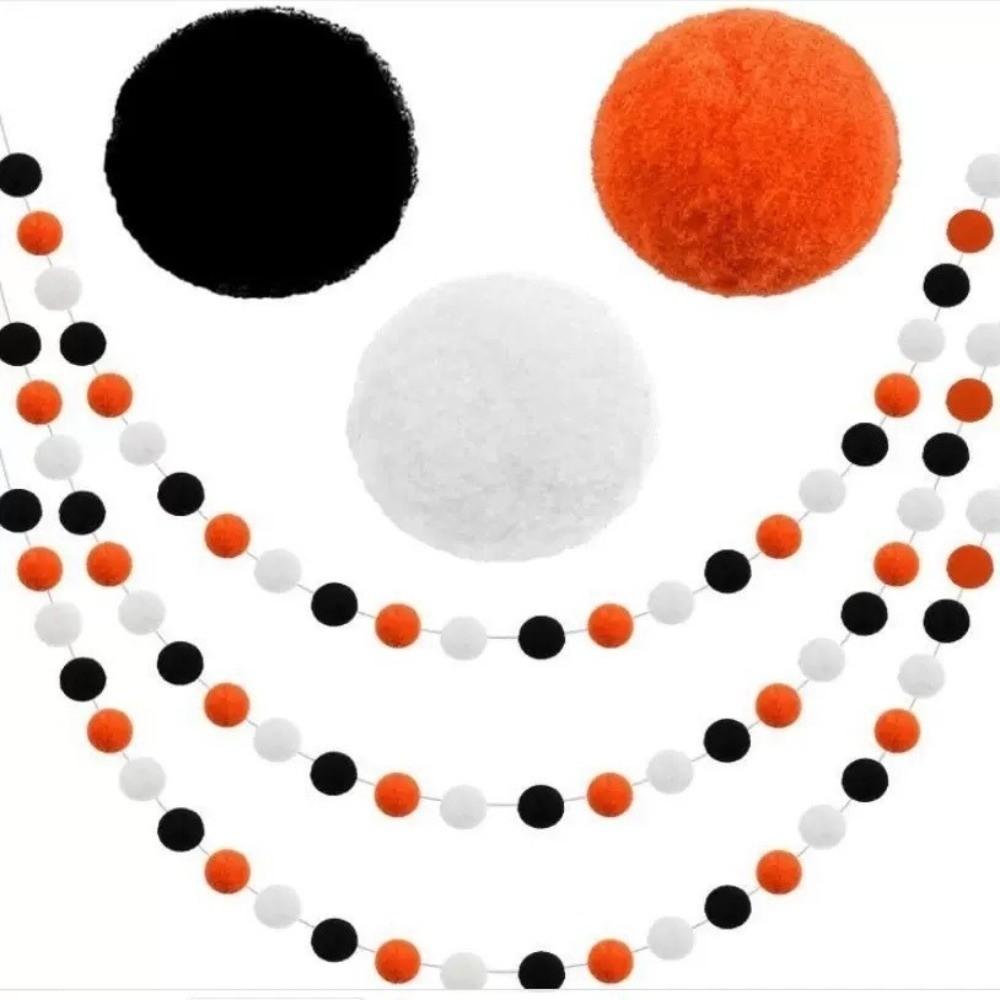 String Design Hanging Felt Garland Pompom Bead String Banner Garland Room Decoration