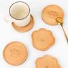 3Pcs Cup Coasters Beech Wood Tea Coffee Cup Mats Coaster for Drinks Hot Cup Pads Mug Coaster Table Placemats Kitchen Accessories