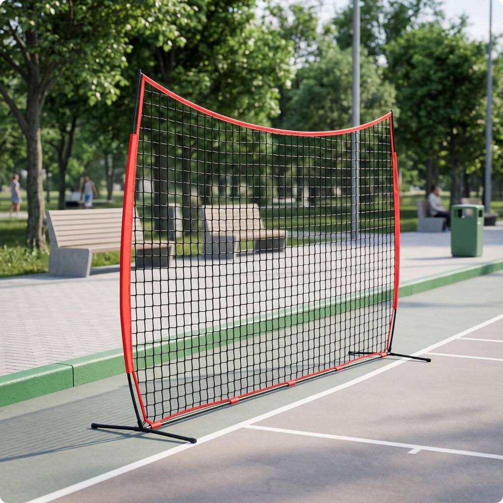 Training Net with Metal Frame Freestanding Sports Deflector NetInstant Setup VersatileSport for
