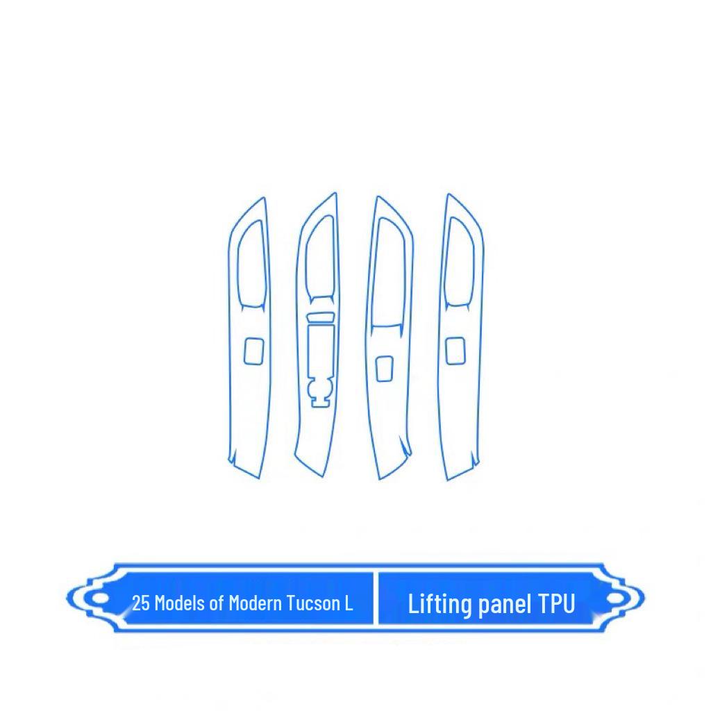 Compatible with 25 Hyundai Tucson L Models: Center Console, Air Conditioning, Interior Protection Film, and Navigation Screen Decor.