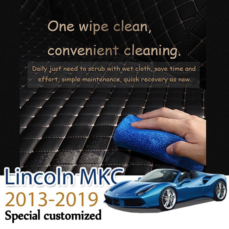 The Trunk Cargo Leather Liner Car Boot Liner Cargo Compartment Floor Carpet Mud  For Lincoln MKC 2013-