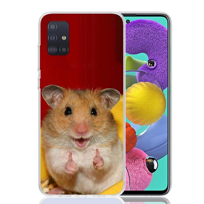 

Lovely Pet Hamster Cute Phone Case For Samsung Galaxy A52 A32 A22 A12 A02S A50S A30S A51 A31 AA71 Note 20 Ultra 10 S10 Plus Gala Samsung A22 4G