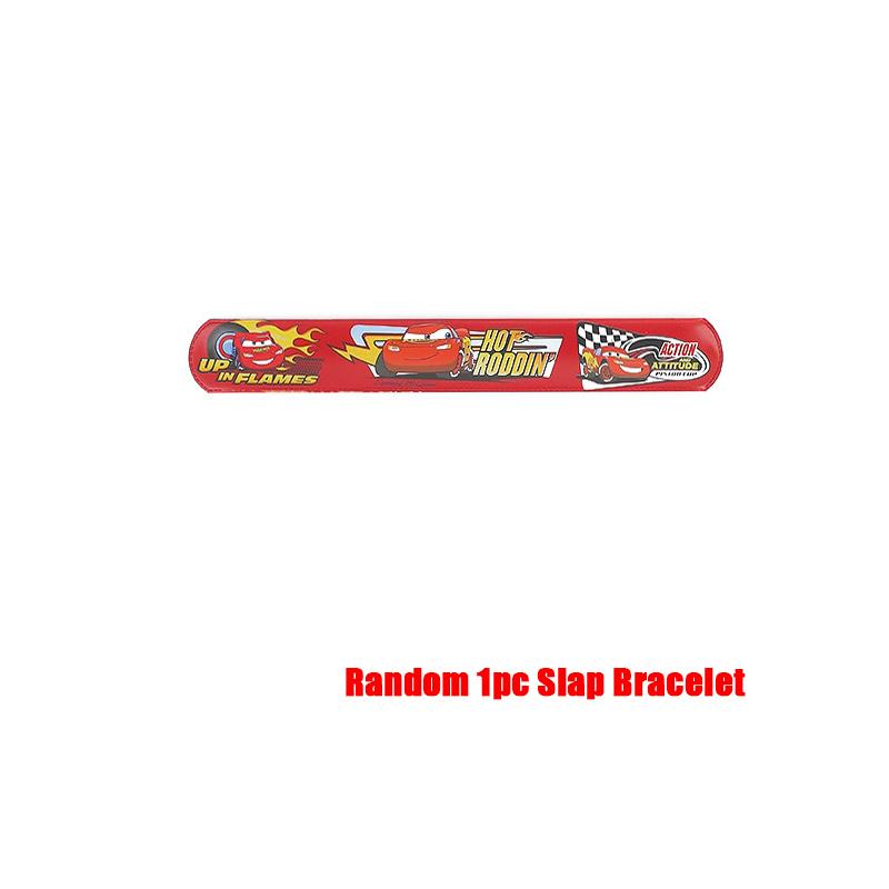 

Latest 12/24/36Pcs Slap Bracelets Party Favors Lightning Mcqueen Bracelets Birthday Party Gifts Snap Band And Small Model Car Set