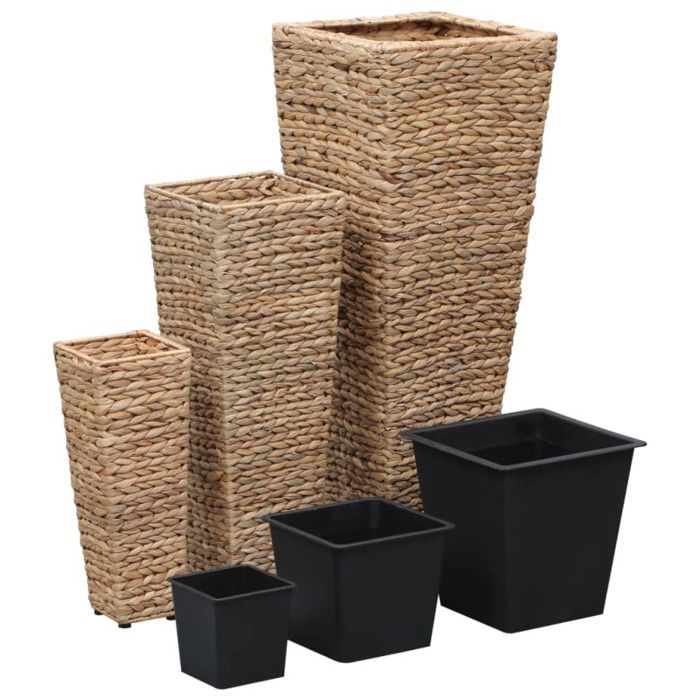 Ensemble de jardinières surélevées en jacinthe d'eau - VidaXL - Marron - 3 tailles