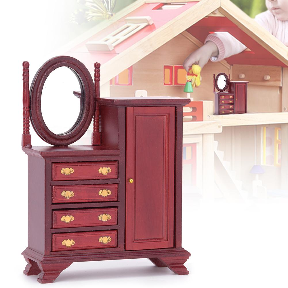 1:12 Doll House Miniature Sitting Room Dressing Table Dollhouse Decoration AccessoriesDressing Table Model