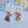 Cute Cartoon Capybara Flat Transparent Double-sided Keychain Student Backpack Accessories Capibala Pendant Keyring Jewelry Gift
