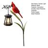 Colorful Hand Painted Garden Art Solar Light, Red Bird Lantern, Outdoor Stake Yard Decor, Unique Backyard Decorative Figurines Warm Glow Lantern