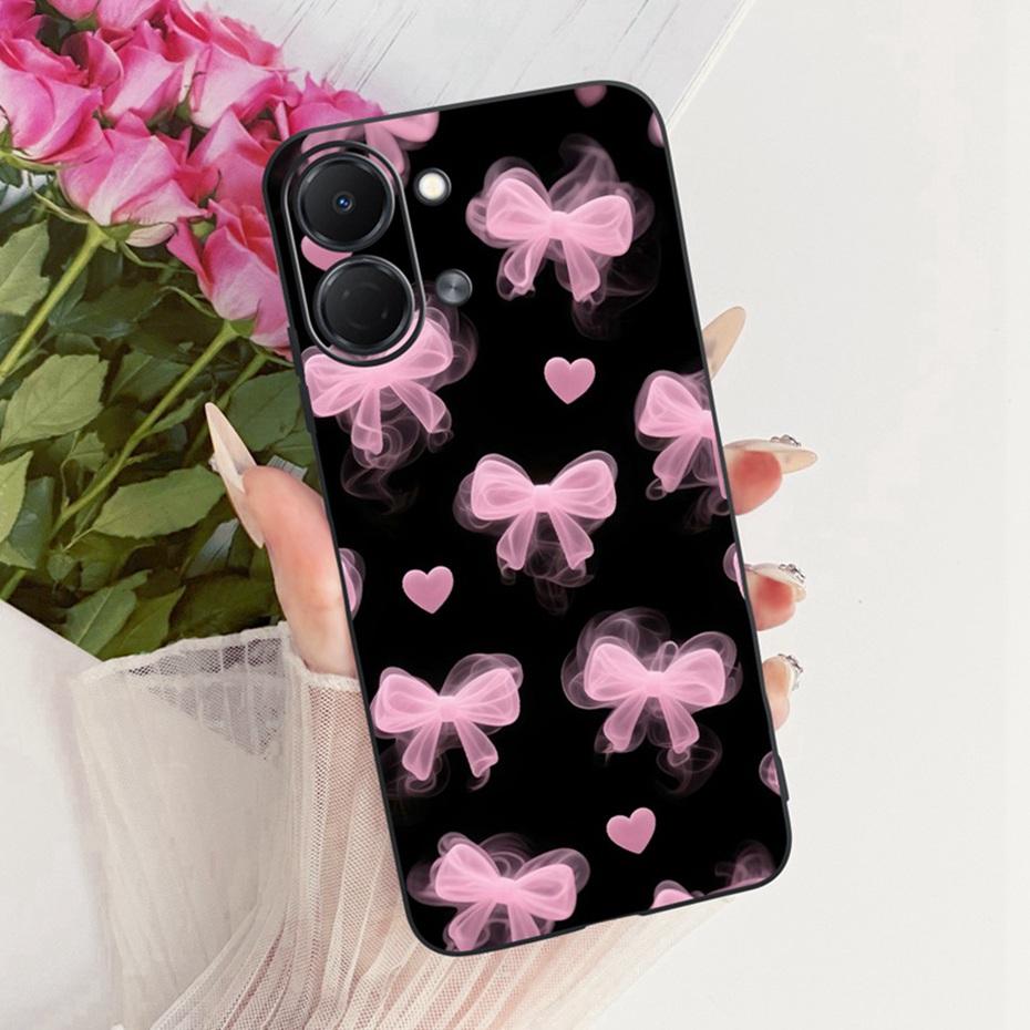 Cute Printing Phone Case For Tecno Spark GO 3 KN3 Soft Black Silicone TPU Cases For Tecno Spark Go3 Covers Bumpers