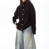 Oversized High Neck Knit Cardigan Women Fall Winter Loose Casual Sweater Coat