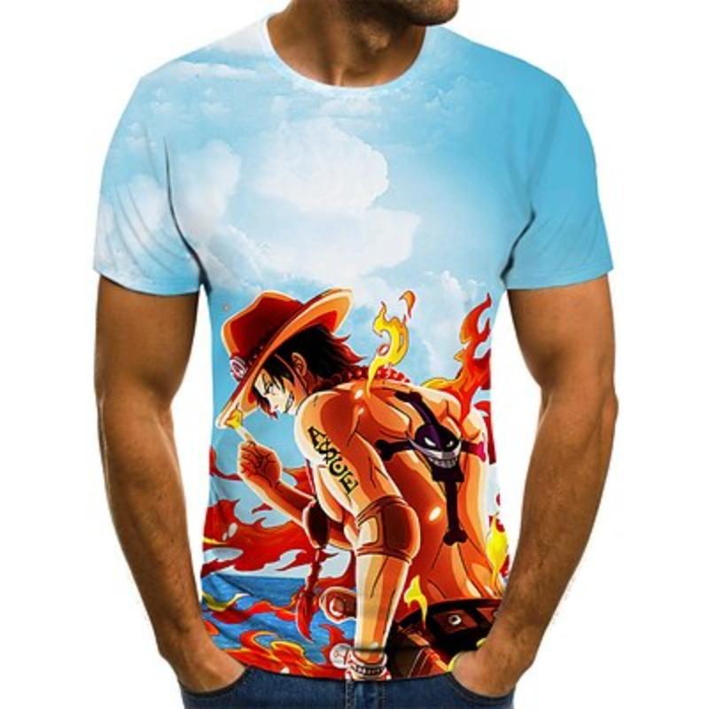 One Piece Roronoa Zoro T-Shirt Anime Cartoon Anime 3D 3D Harajuku Grafik Für Paare Männer Frauen Erwachsene Zurück zur Schule 3D-Druck