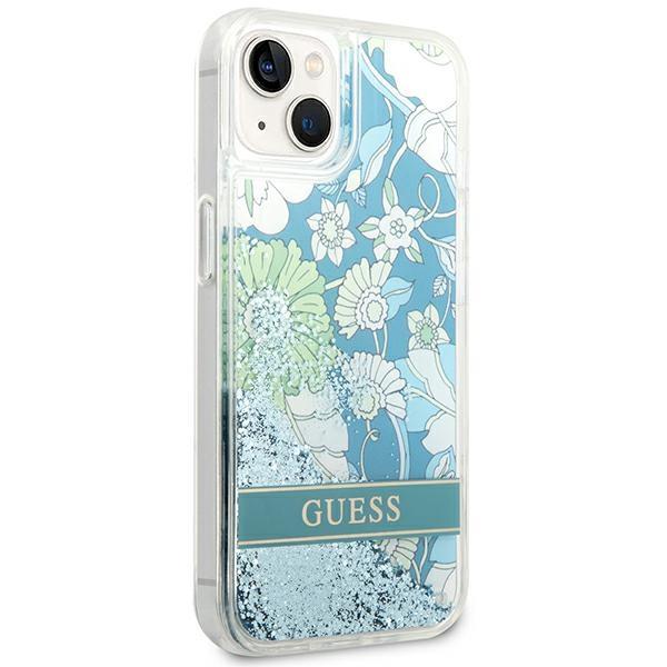 Guess Guhcp14Mlflsn Iphone 14 Plus / 15 Plus 6.7 Zielony/Green Hardcase Flower Liquid Glitter