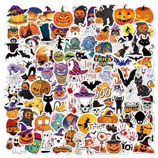 Halloween sticker set 100 pieces decoration stickers stylish cute waterproof suitable cars smartphones suitcases bikes skateboards helmets guitars