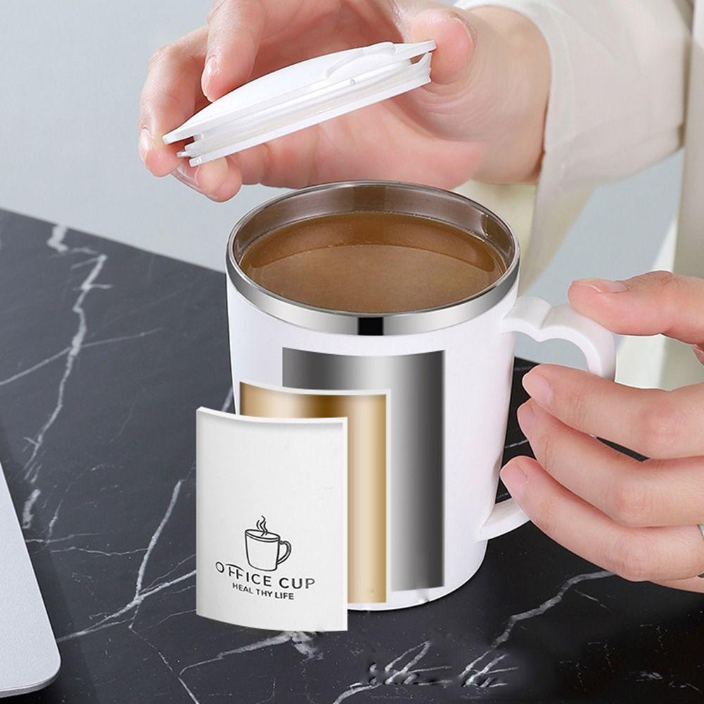 Double Wall Coffee Mug Stainless Steel Water Bottle Portable Traveling Cup