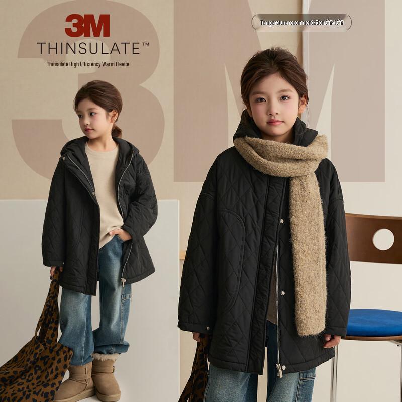 Girls  Thinsulate Quilted Hooded Winter Jacket 70A