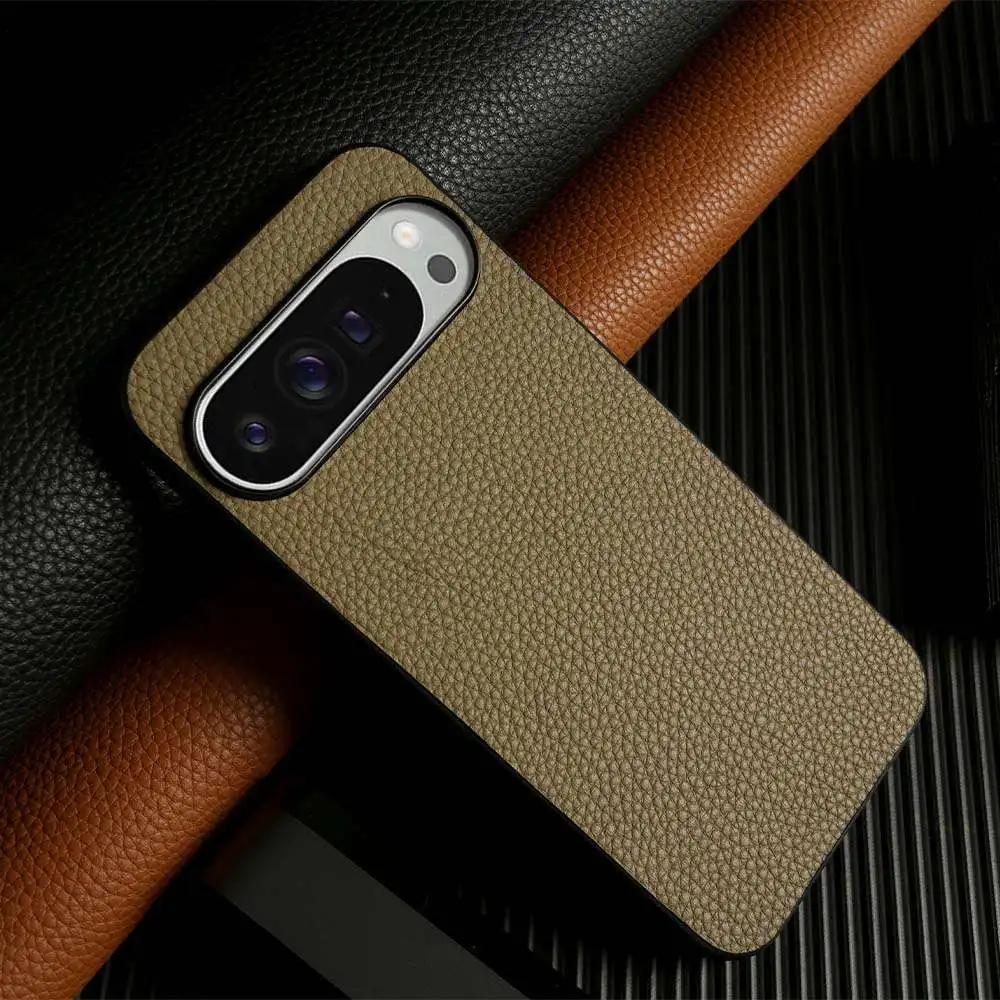 Luxus Pixel 10 Pro Hülle Business Rindsleder Handyhüllen Für Google pixel9pro 7A 8pro Vollschutz Stoßfeste Rückabdeckung