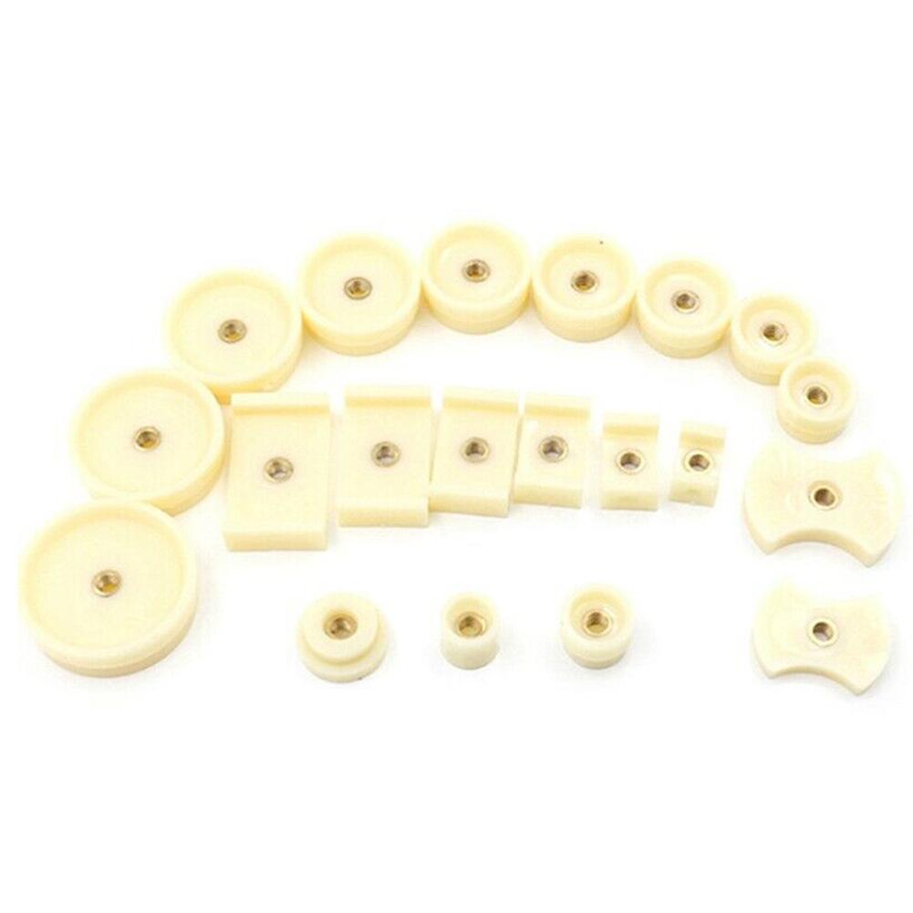 20-Piece Watch Case Closing Tool Set Featuring Round Rectangle and Peltate Dies for Crystal Glass and Back Cover Applications
