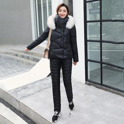 Damen Winter Übergröße Schnee Skianzug Warme Jacke + Warme Hose Zweiteiliges Set