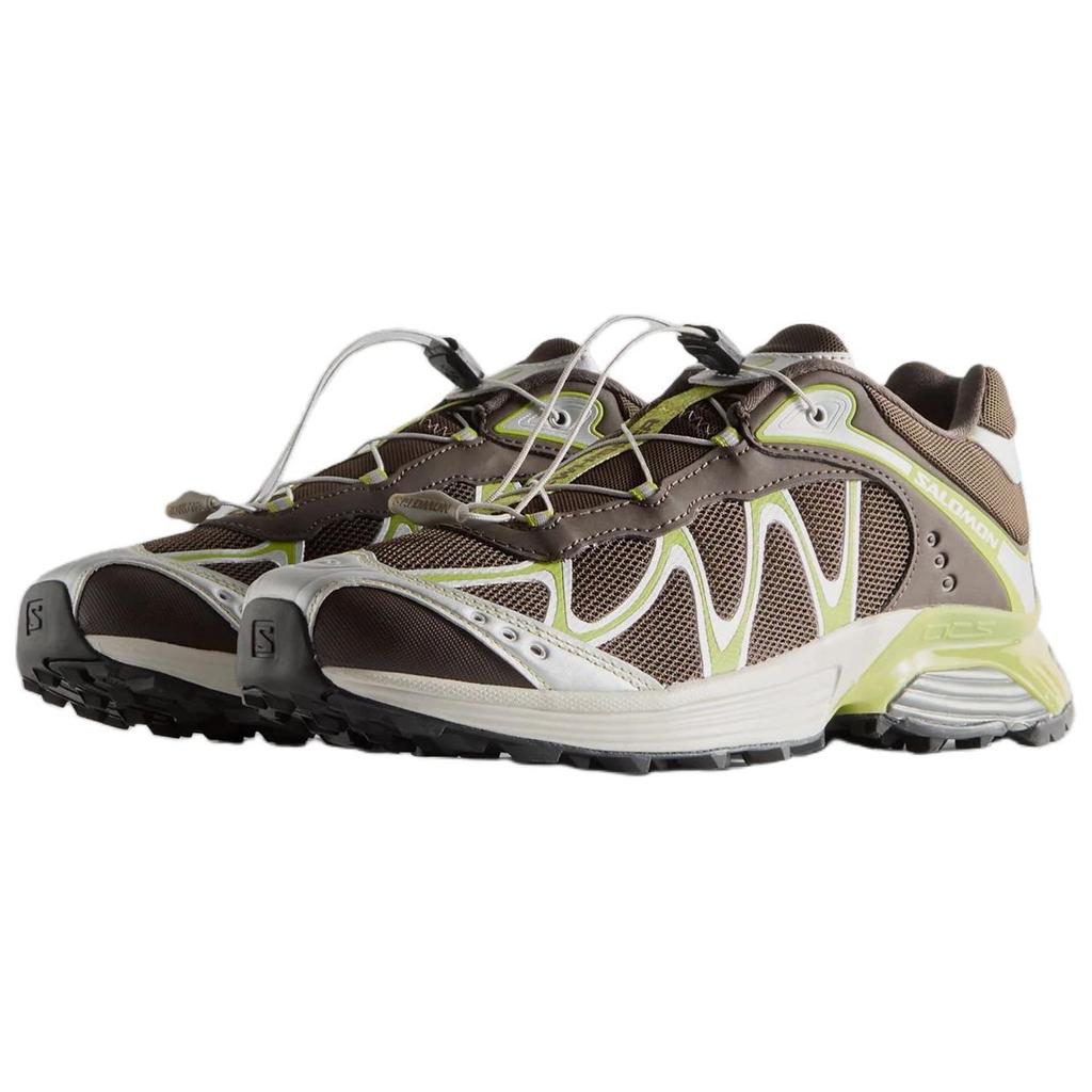 Kith X Salomon Xt-Whisper Sapatos de Corrida Confortáveis de Cano Baixo Tênis Unissex Marrom Verde 479049