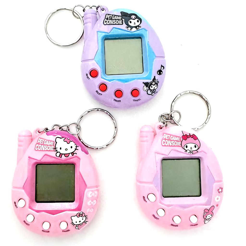 Sanrio  Virtual Pet Mini Game Console Kuromi Original Cartoon Toys  Keychains Toys Birthday Gifts