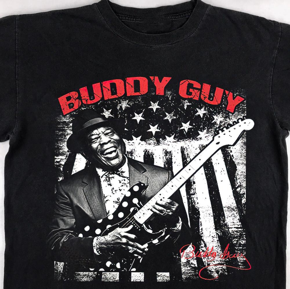 Buddy Guy Play Guitar Cotton Short Sleeve Black S-2345XL Unisex T-Shirt Unisex T-Shirt M