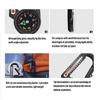Mini Compasses Thermometers Keychain Pocket Size Snap Hook Compasses Carabiner for Camping Hiking Backpacking, Survival