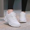 Fashion Autumn Winter Leather Sneakers Black Casual Shoes Women Non-slip Lace-up 2025 Fashionable Comfortable Waterproof Sports Shoes
