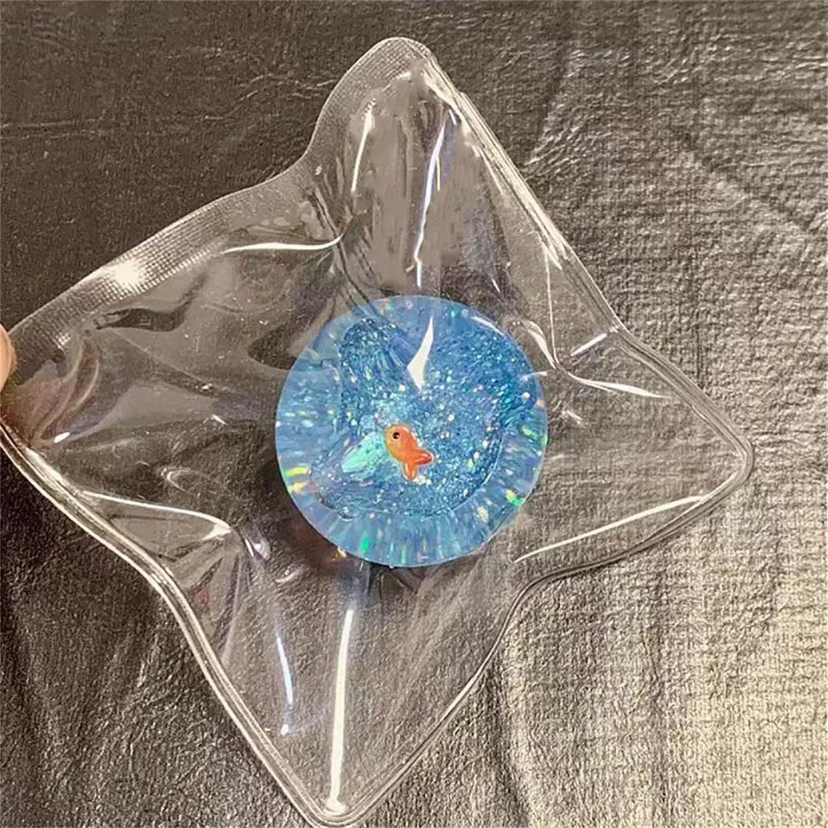 

Ocean Planet Squishy Fidgeting Plaything Plush Cute Little Goldfish Pinch Relaxation Toy Planet Sequin Anti-Anxiety Toy Gifts