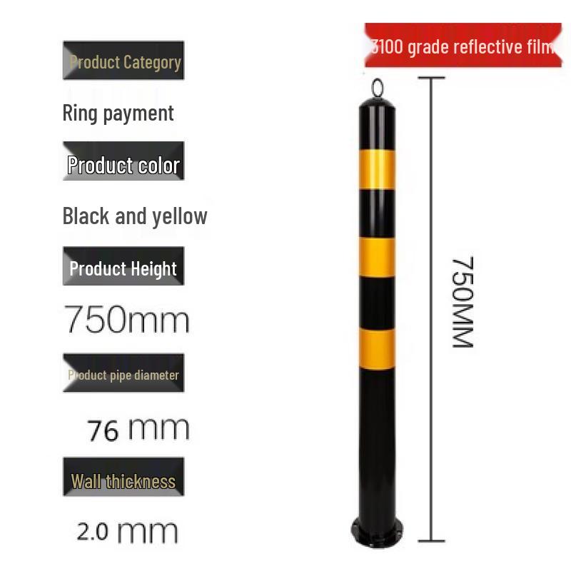 Yellow and Black Steel Warning Post