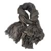 Women Scarf Solid Color Pleated Long Retro Autumn Winter Warm Long Scarf Soft Vintage Inspired Scarf