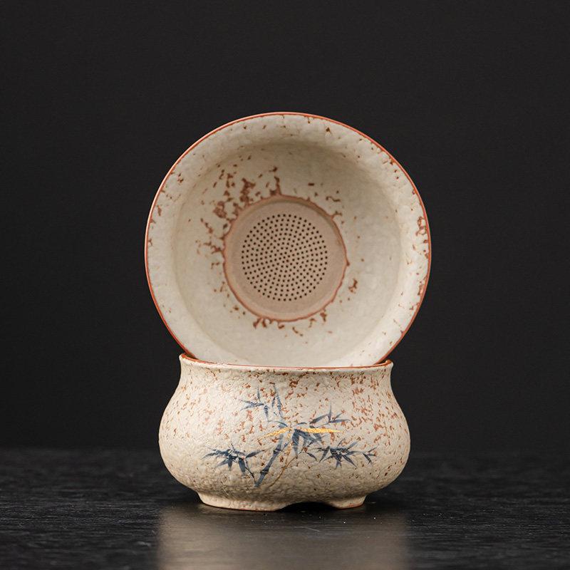 Flint Red Bamboo Xi Shi Teapot Set with Filter & Fairness Cup
