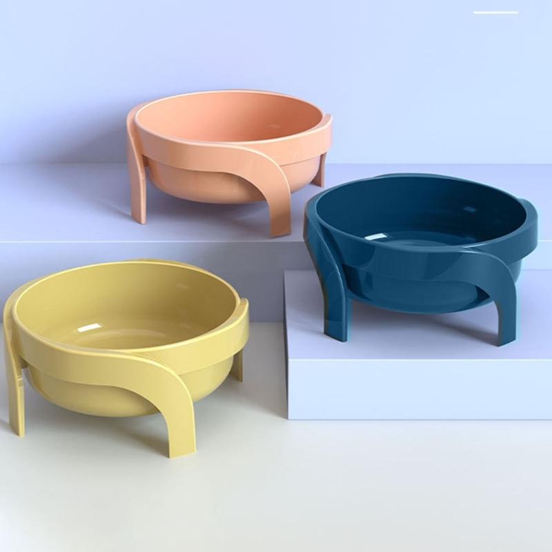 Cat Elevated Bowls Raised Dish 5.5" Wide Pet Feeding Bowl with Stand for Cats and Puppy Safe Material Easy To Clean