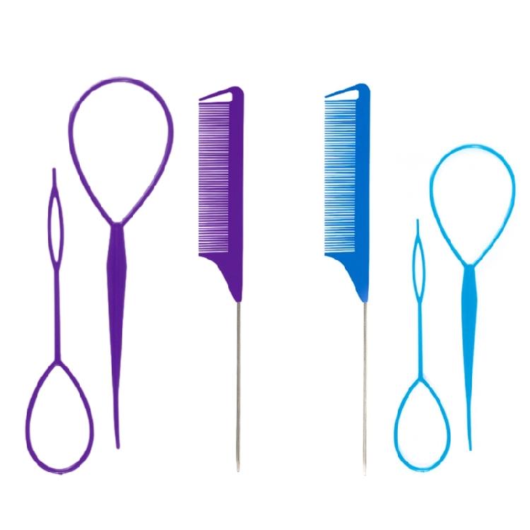 3pcs Hair Tail Tools Set with French Braid Tool Loop  Tail Comb for Women
