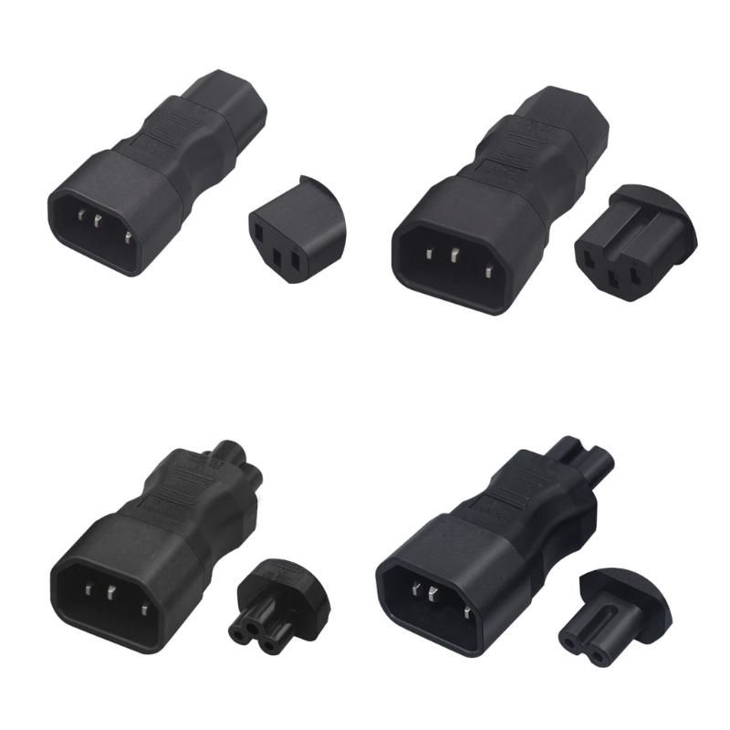 Portable Male To Female C14 To C13 Adapter C14 To C15/C14 To C5/C14 To C7 Power Cable Adapter Transfer Plugs ABS-made