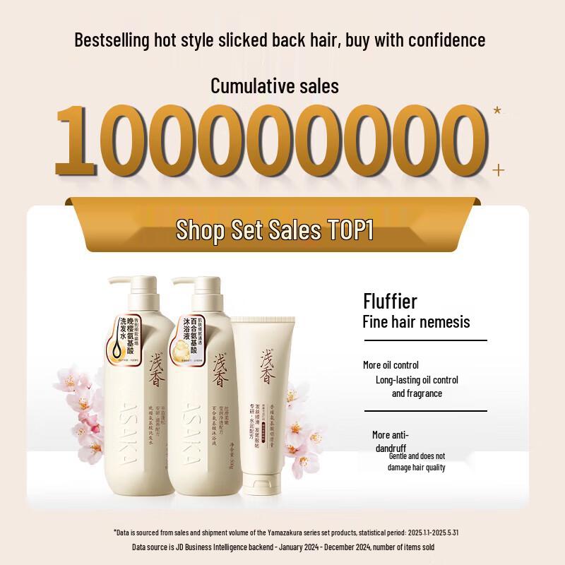 

Qianxiang Cherry Blossom & Lily Amino Acid Hair & Body Wash Set