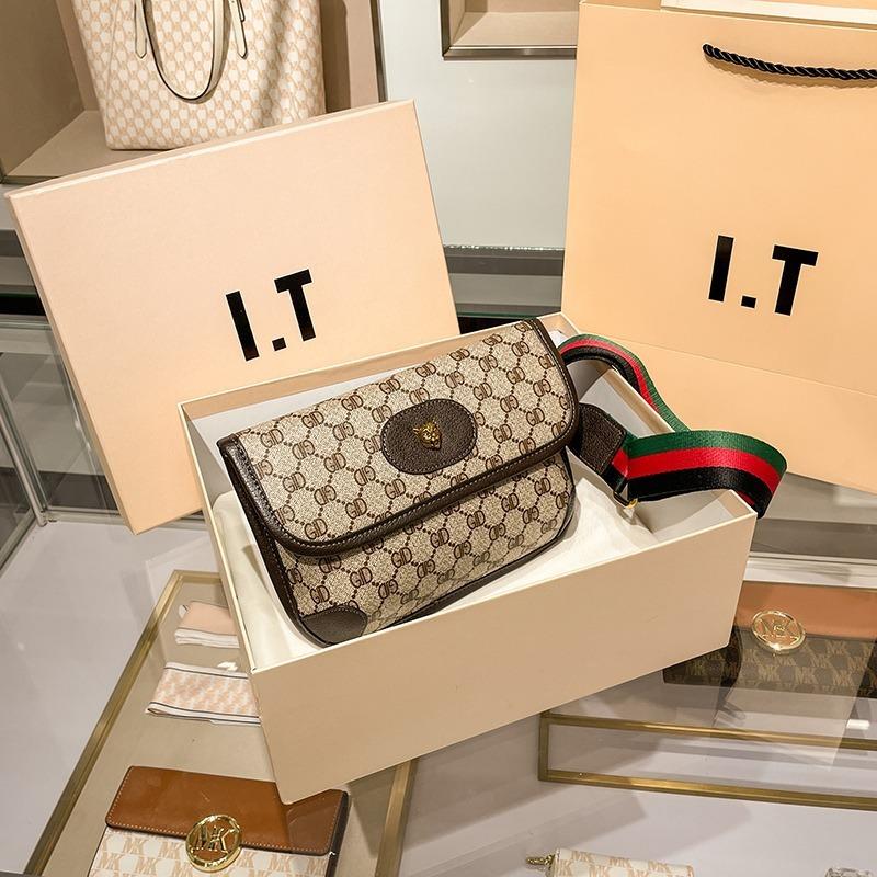 

Hva uen tiger head bag women s new summer fashion versatile shoulder breast bag women s fanny pack messenger темно-коричневого