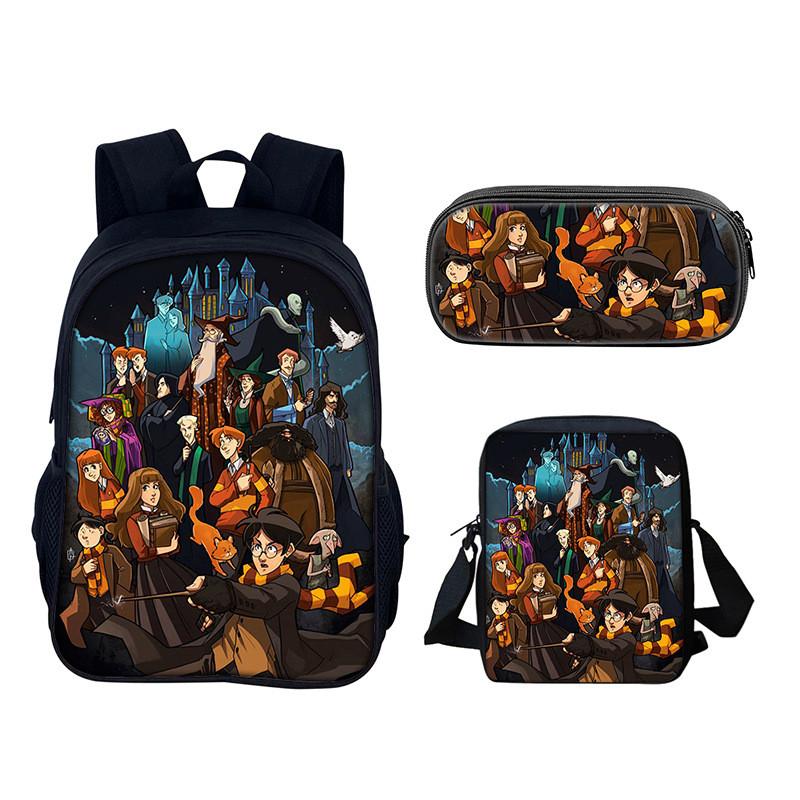 Harry Potter Rucksack für Schule und Reisen aus Nylonmaterial mit 20 l Fassungsvermögen für Schüler und Jugendliche