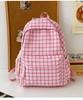 Schoolbag plaid backpack new high value small fresh schoolbag girls ins Korean version of junior high school students sweet backpack