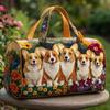 3D Dog Quilted Padded Travel Bag Fashion Print Yoga Tote Women