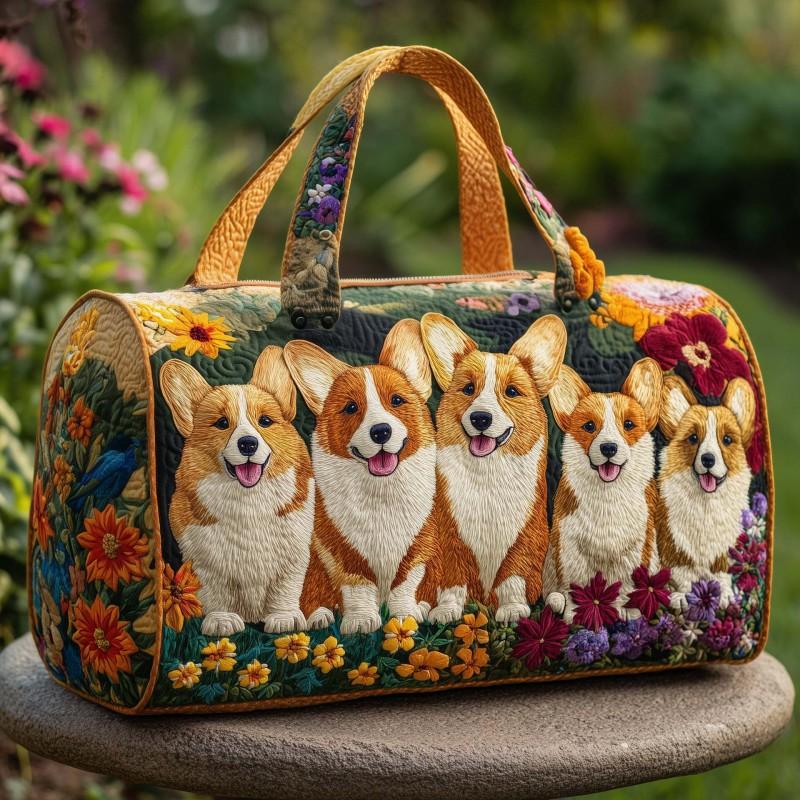 3D Dog Quilted Padded Travel Bag Fashion Print Yoga Tote Women