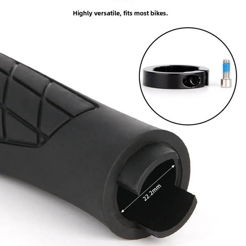 MTB Bike Handlebar Grips 1Pair Anti‑Skid Comfortable Lockable Soft Rubber Bicycle Handle Bar Grips Cycling Parts