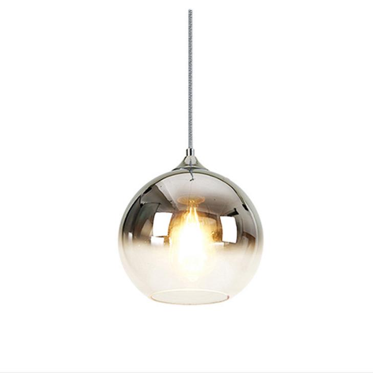 

Скандинавский современный минималистский шаровой стеклянный светильник E27, светодиодная люстра для столовой, гостиной, спальни, кабинета, украшения интерьера, лампы D 20cm
